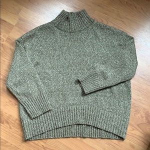 Olive Green Turtleneck Sweater